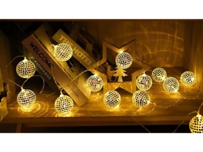 LAMPKI NA BATERIE KULA DISCO 10 LED 1,5M (3,5cm)