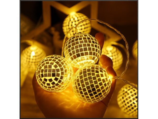 LAMPKI NA BATERIE KULA DISCO 10 LED 1,5M (3,5cm)