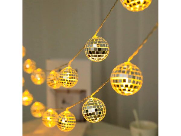 LAMPKI NA BATERIE KULA DISCO 10 LED 1,5M (3,5cm)