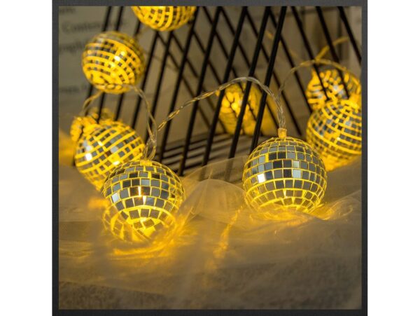 LAMPKI NA BATERIE KULA DISCO 10 LED 1,5M (3,5cm)