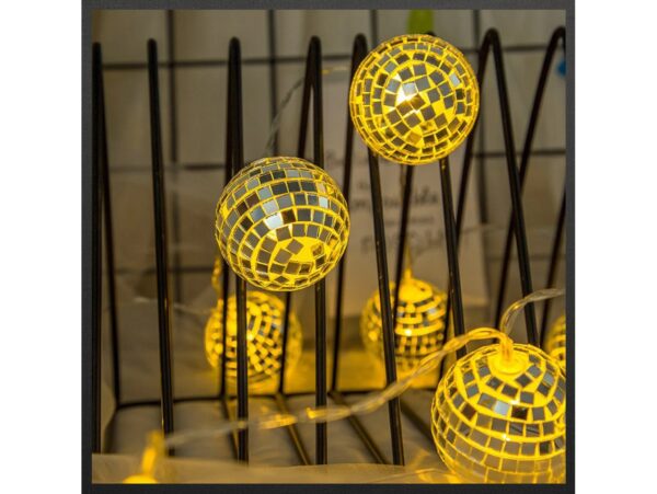 LAMPKI NA BATERIE KULA DISCO 10 LED 1,5M (3,5cm)