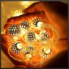 LAMPKI NA BATERIE KULA MAROKAŃSKA METAL 10 LED 1,5M