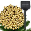 LAMPKI ŚWIĄTECZNE SOLARNE 100 LED 12M - ciepły biały
