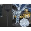 LAMPKI ŚWIĄTECZNE SOLARNE 100 LED 12M - zimny biały
