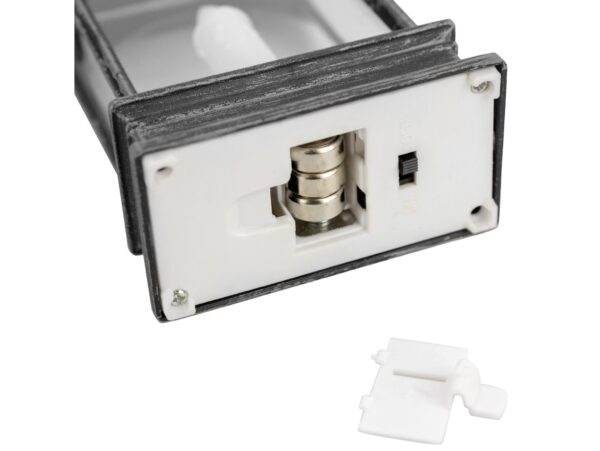 LATARNIA LATERENKA MINI PLASTIKOWA ZE ŚWIECZKĄ - srebrny