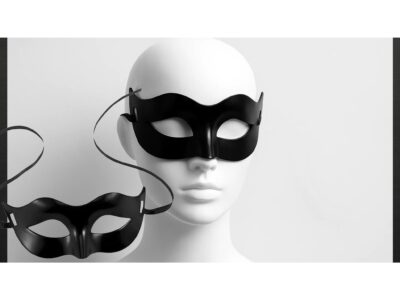 MASKA WENECKA PRZEBRANIE - czarny