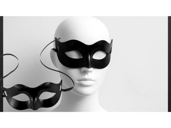 MASKA WENECKA PRZEBRANIE - czarny