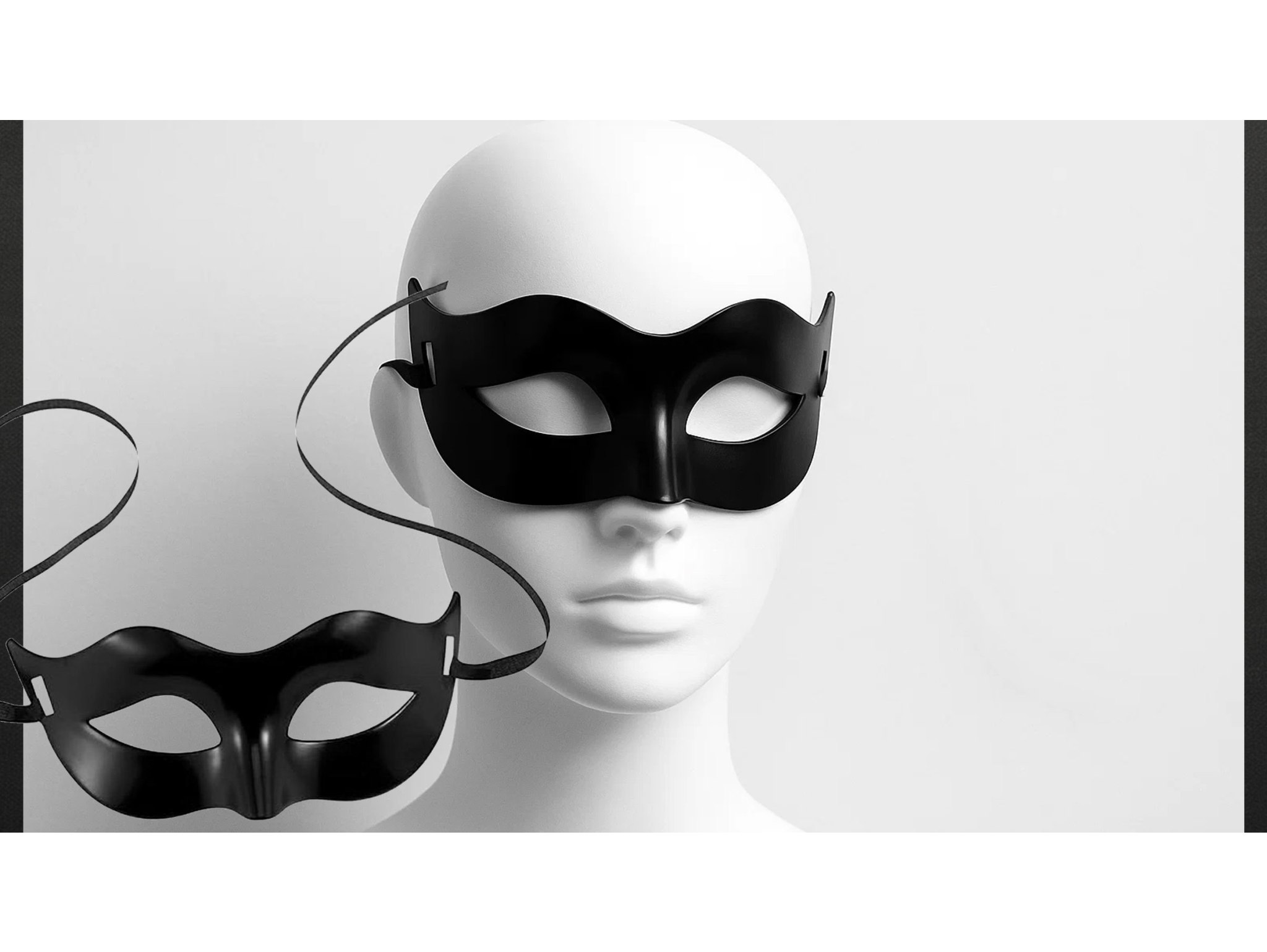 MASKA WENECKA PRZEBRANIE - czarny