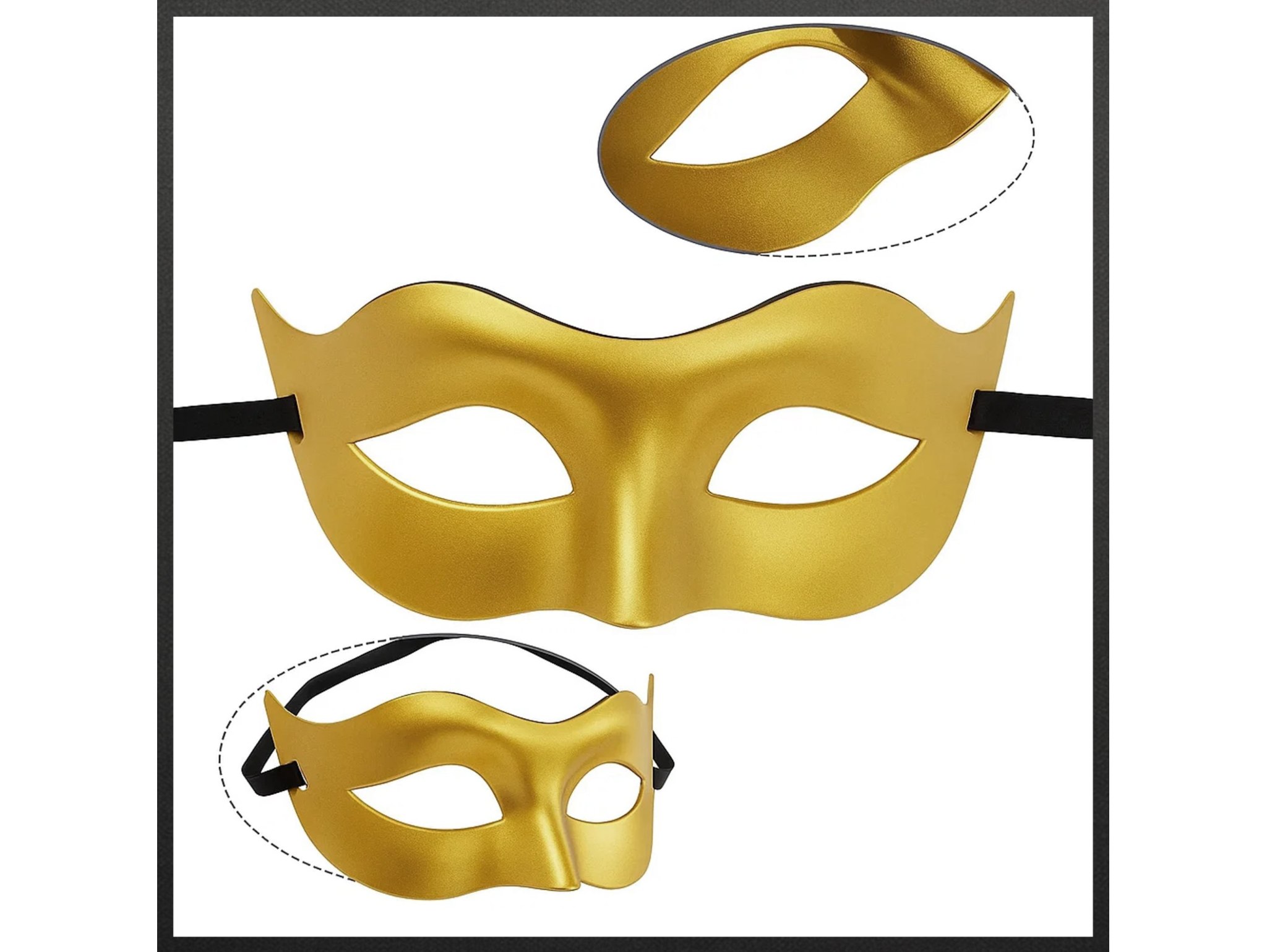 MASKA WENECKA PRZEBRANIE - złoty