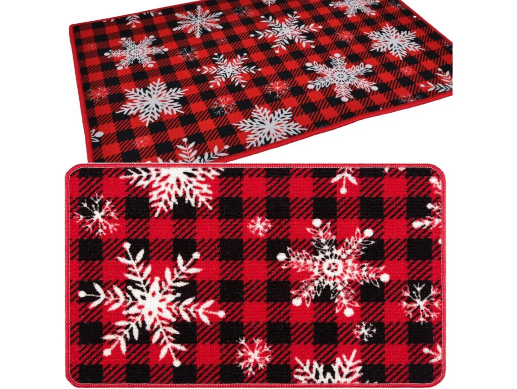 MATA DYWANIK ŁAZIENKOWY ANTYPOŚLIZGOWY ŚWIĄTECZNY 40x60 - płatki śniegu