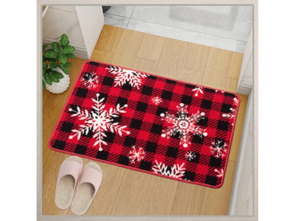 MATA DYWANIK ŁAZIENKOWY ANTYPOŚLIZGOWY ŚWIĄTECZNY 40x60 - płatki śniegu