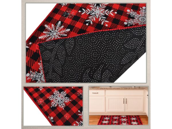 MATA DYWANIK ŁAZIENKOWY ANTYPOŚLIZGOWY ŚWIĄTECZNY 40x60 - płatki śniegu