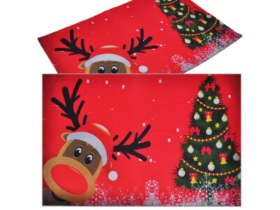 MATA DYWANIK ŁAZIENKOWY ANTYPOŚLIZGOWY ŚWIĄTECZNY 40x60 - renifer choinka