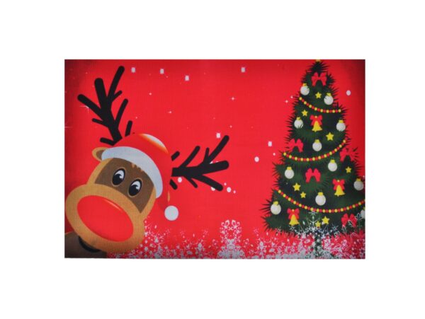 MATA DYWANIK ŁAZIENKOWY ANTYPOŚLIZGOWY ŚWIĄTECZNY 40x60 - renifer choinka