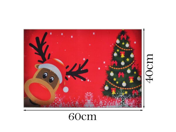 MATA DYWANIK ŁAZIENKOWY ANTYPOŚLIZGOWY ŚWIĄTECZNY 40x60 - renifer choinka