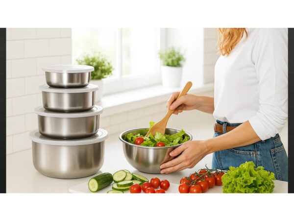 MISKI GASTRONOMICZNE STALOWE ZESTAW 5SZT