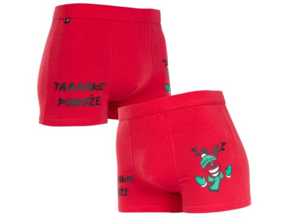 MORAJ BOKSERKI ŚWIĄTECZNE MĘSKIE - 2XL czerwony