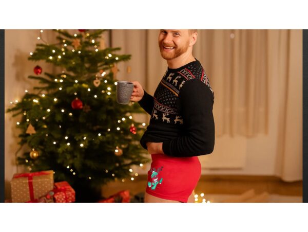 MORAJ BOKSERKI ŚWIĄTECZNE MĘSKIE - XL czerwony