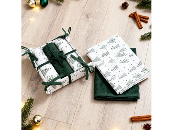 MORAJ ŚCIERKA KUCHENNA ŚWIĄTECZNA PREZENT 40x70 3SZT - zielony