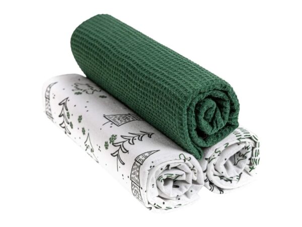 MORAJ ŚCIERKA KUCHENNA ŚWIĄTECZNA PREZENT 40x70 3SZT - zielony