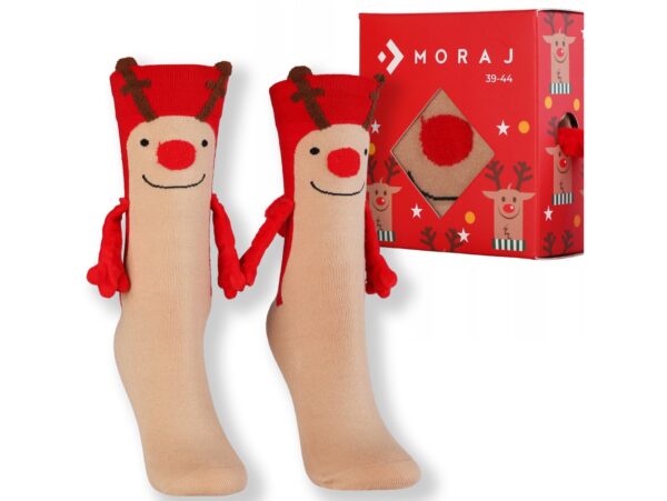 MORAJ SKARPETKI SKARPETY MAGNETYCZNE ŚWIĄTECZNE - renifer