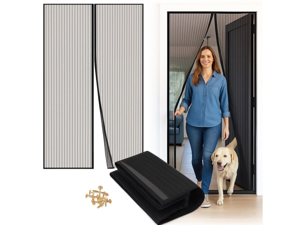 MOSKITIERA SIATKA NA DRZWI Z MAGNESEM - 200x100 czarny