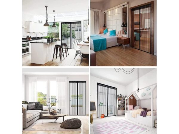 MOSKITIERA SIATKA NA DRZWI Z MAGNESEM - 200x100 czarny