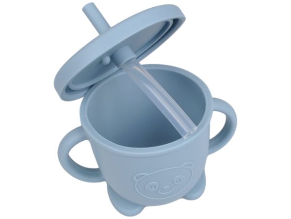 NACZYNIA SILIKONOWE DLA DZIECI DO KARMIENIA ZESTAW - niebieski