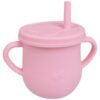 NACZYNIA SILIKONOWE DLA DZIECI DO KARMIENIA ZESTAW - różowy