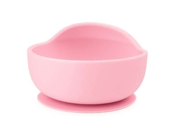 NACZYNIA SILIKONOWE DLA DZIECI DO KARMIENIA ZESTAW - różowy