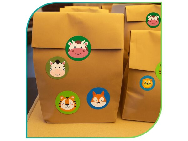 NAKLEJKI MOTYWACYJNE ROLKA 500SZT - zwierzęta 2