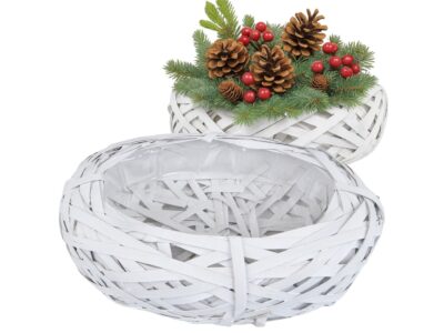 OSŁONKA DONICZKA RATTANOWA Z FOLIĄ 31x23x8cm