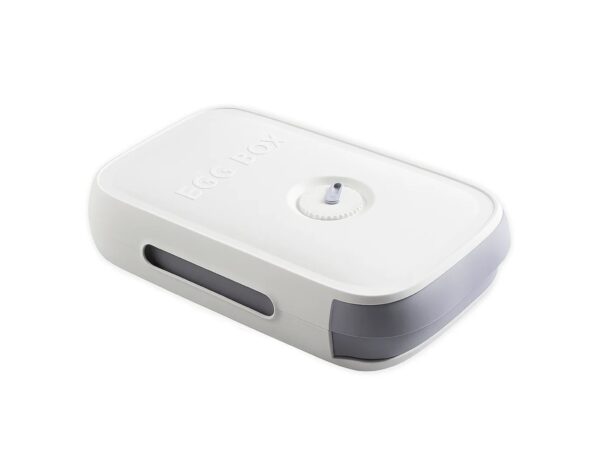 POJEMNIK NA JAJKA DO LODÓWKI SZUFLADA 28x21x8CM - biało-szary