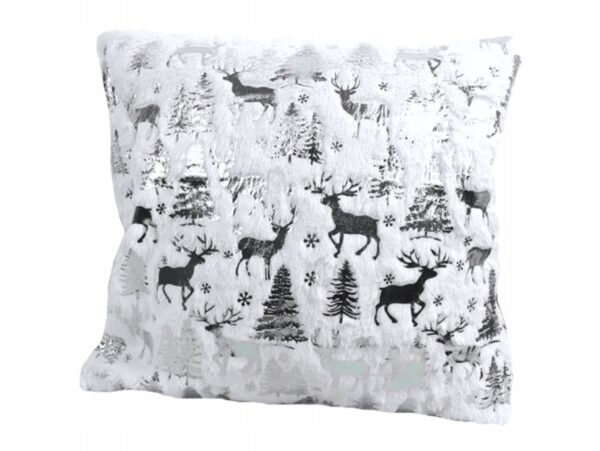 POSZEWKA NA PODUSZKĘ ŚWIĄTECZNA 43x43 - srebrny