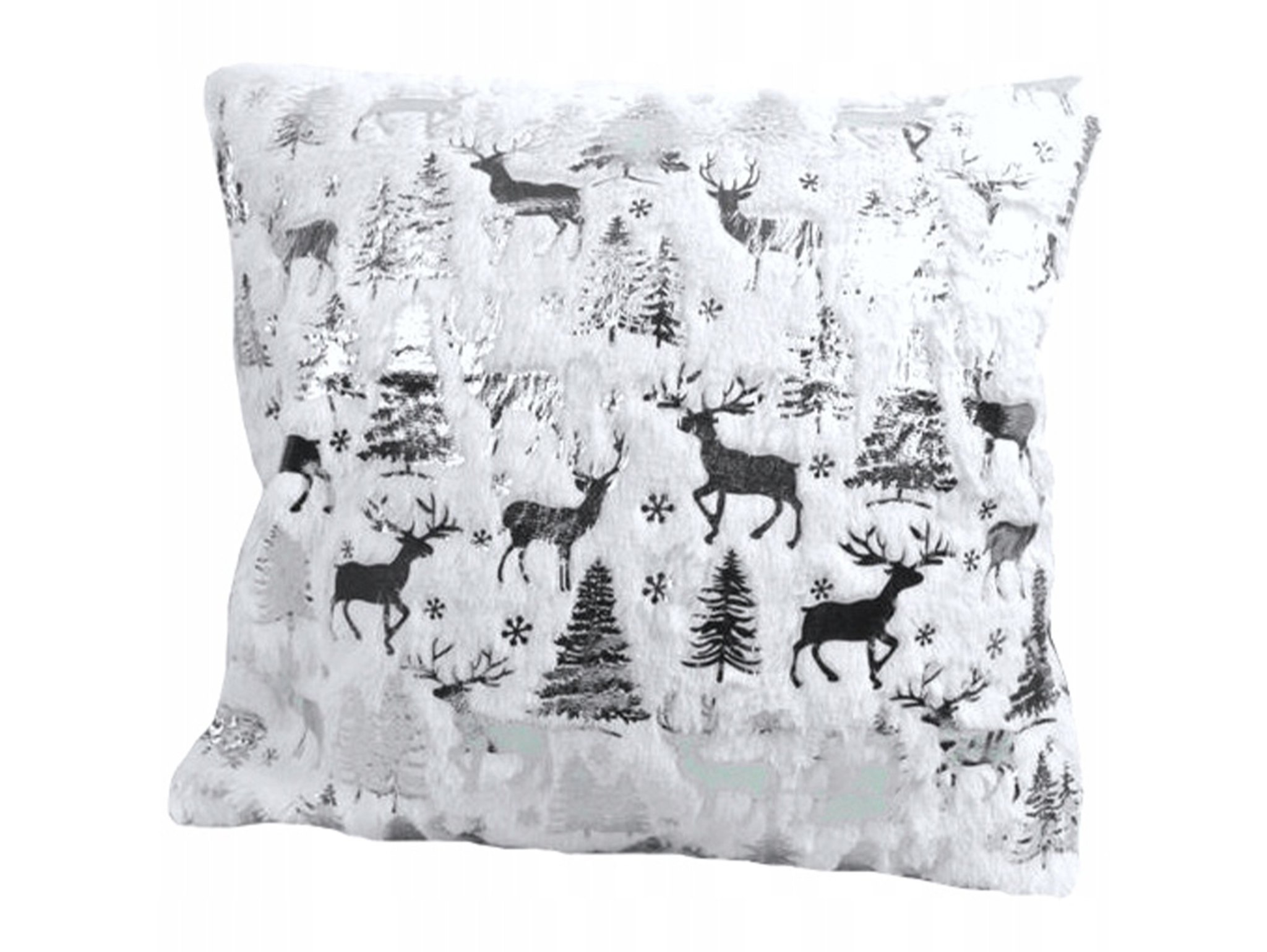 POSZEWKA NA PODUSZKĘ ŚWIĄTECZNA 43x43 - srebrny