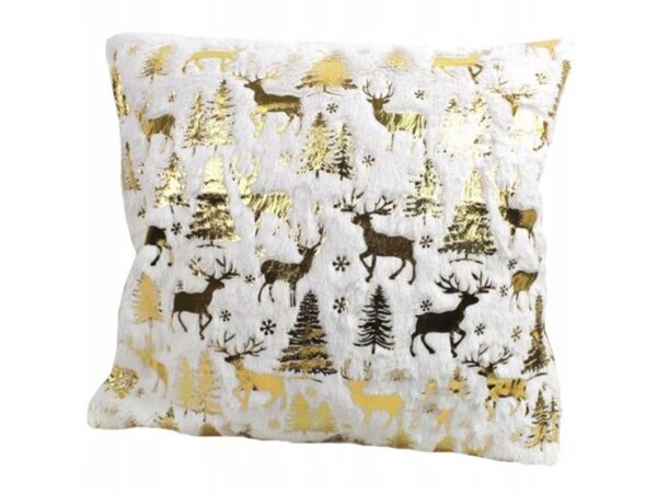 POSZEWKA NA PODUSZKĘ ŚWIĄTECZNA 43x43 - złoty