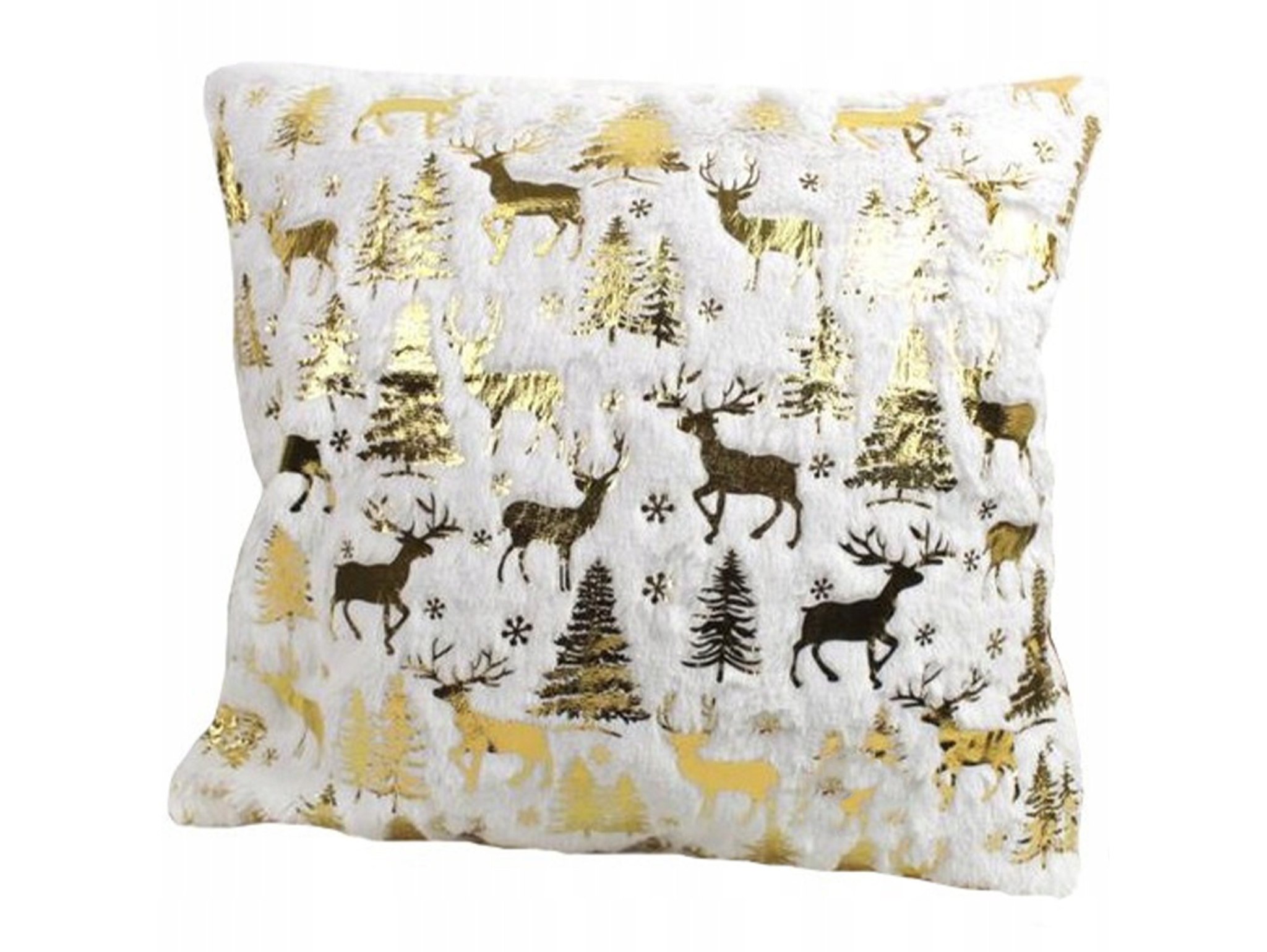 POSZEWKA NA PODUSZKĘ ŚWIĄTECZNA 43x43 - złoty