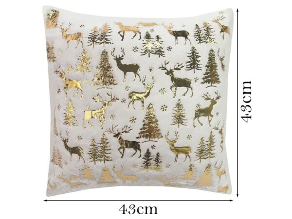 POSZEWKA NA PODUSZKĘ ŚWIĄTECZNA 43x43 - złoty