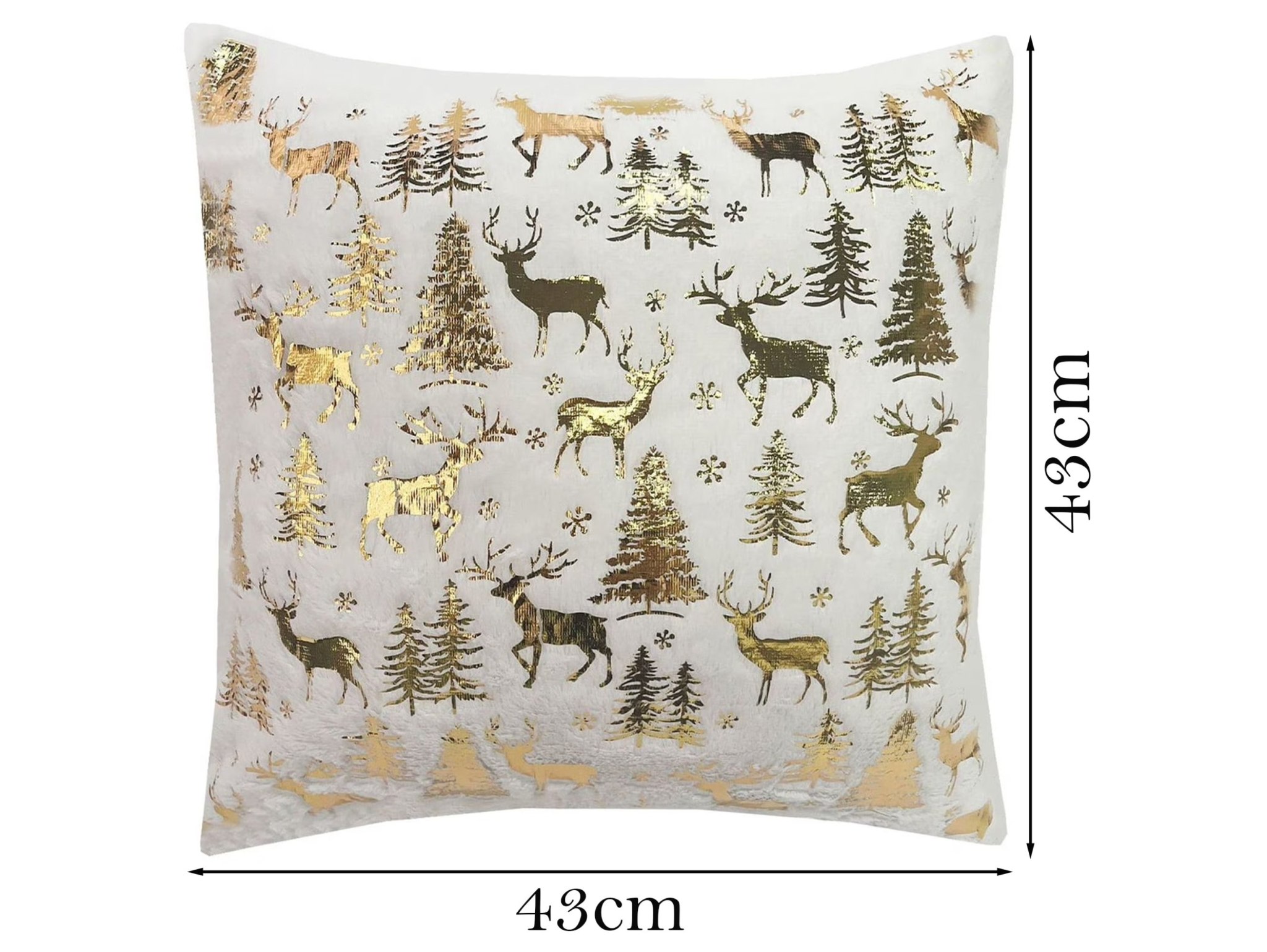 POSZEWKA NA PODUSZKĘ ŚWIĄTECZNA 43x43 - złoty