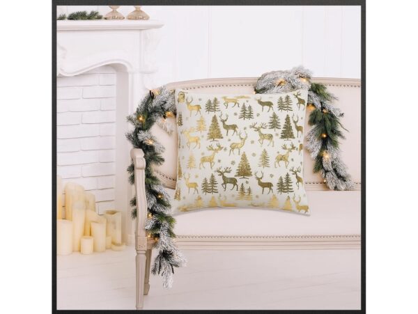 POSZEWKA NA PODUSZKĘ ŚWIĄTECZNA 43x43 - złoty