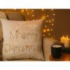 POSZEWKA NA PODUSZKĘ ŚWIĄTECZNA 45x45 - złoty/Merry Christmas