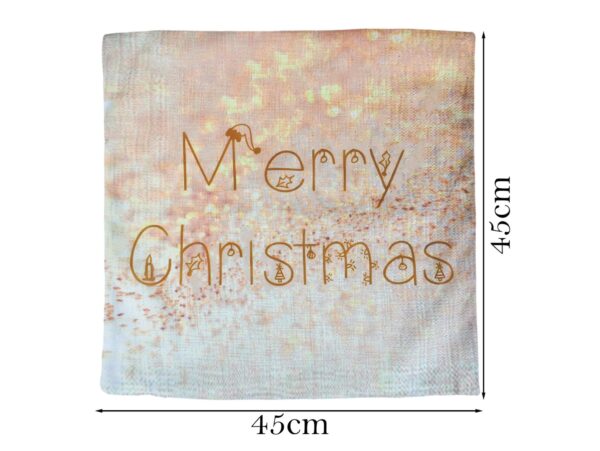 POSZEWKA NA PODUSZKĘ ŚWIĄTECZNA 45x45 - złoty/Merry Christmas