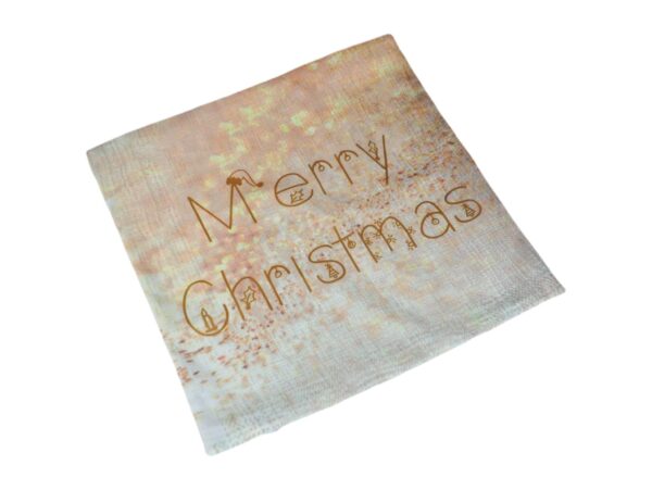 POSZEWKA NA PODUSZKĘ ŚWIĄTECZNA 45x45 - złoty/Merry Christmas
