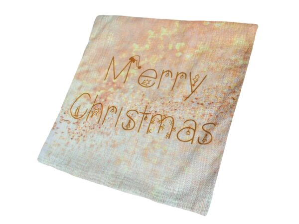 POSZEWKA NA PODUSZKĘ ŚWIĄTECZNA 45x45 - złoty/Merry Christmas