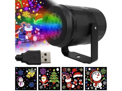 PROJEKTOR LED USB ŚWIĄTECZNY RZUTNIK NA ŚCIANĘ