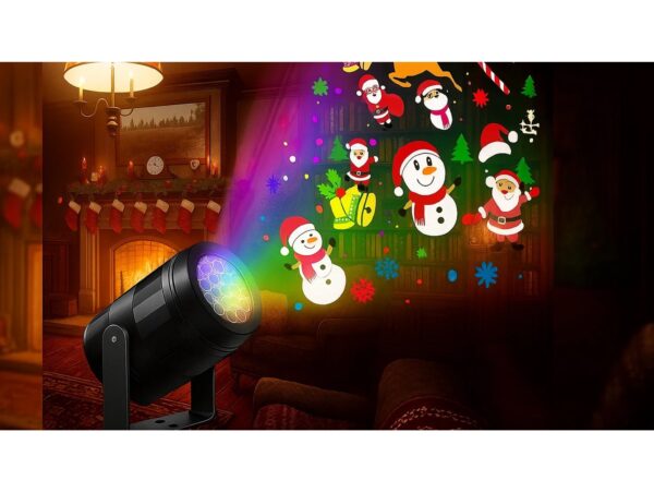 PROJEKTOR LED USB ŚWIĄTECZNY RZUTNIK NA ŚCIANĘ