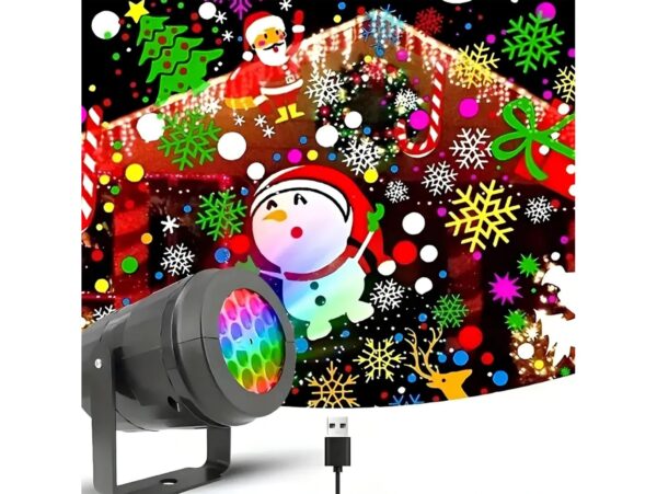 PROJEKTOR LED USB ŚWIĄTECZNY RZUTNIK NA ŚCIANĘ