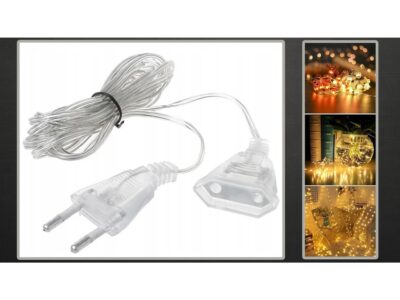 PRZEDŁUŻACZ PŁASKI DO LAMPEK CHOINKOWYCH 5M