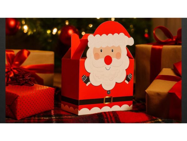 PUDEŁKO PREZENTOWE ŚWIĄTECZNE 16x12x8cm - mikołaj