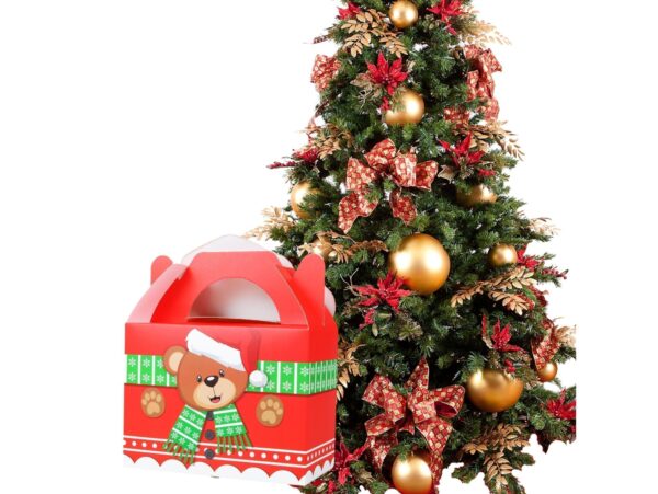 PUDEŁKO PREZENTOWE ŚWIĄTECZNE 21x17x11cm - miś